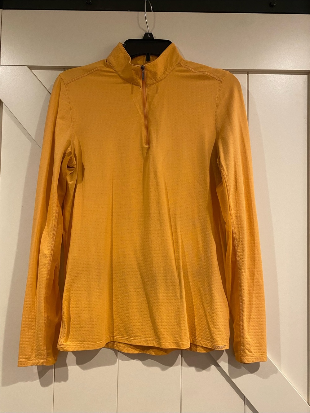 Dover Saddlery Long Sleeve 1/4 Quarter-Zip Top - Orange